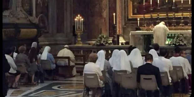 Papa Francesco alla messa per San Pio X