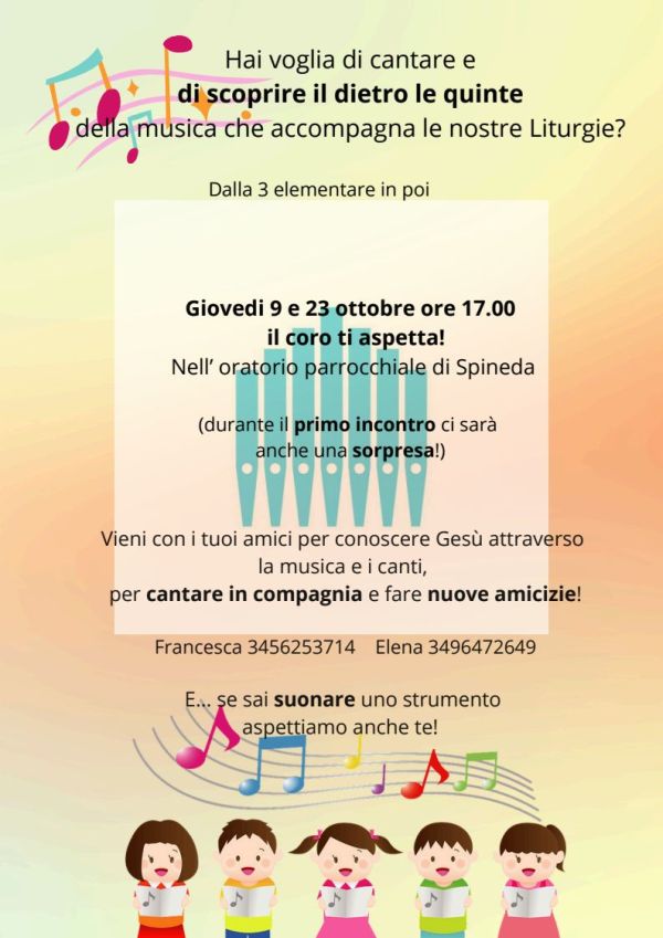 Spineda locandina coro ragazzi