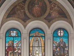 La Madonna con San Pio X e San Luigi Orione nella Chiesa di Ognissanti a Roma